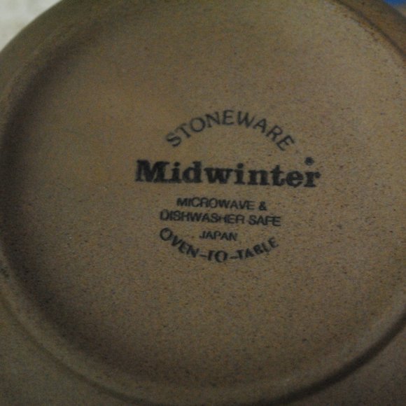 Vintage Midwinter Bluestone Gravy Boat & Under Plate Stoneware Japan - Picture 7 of 10